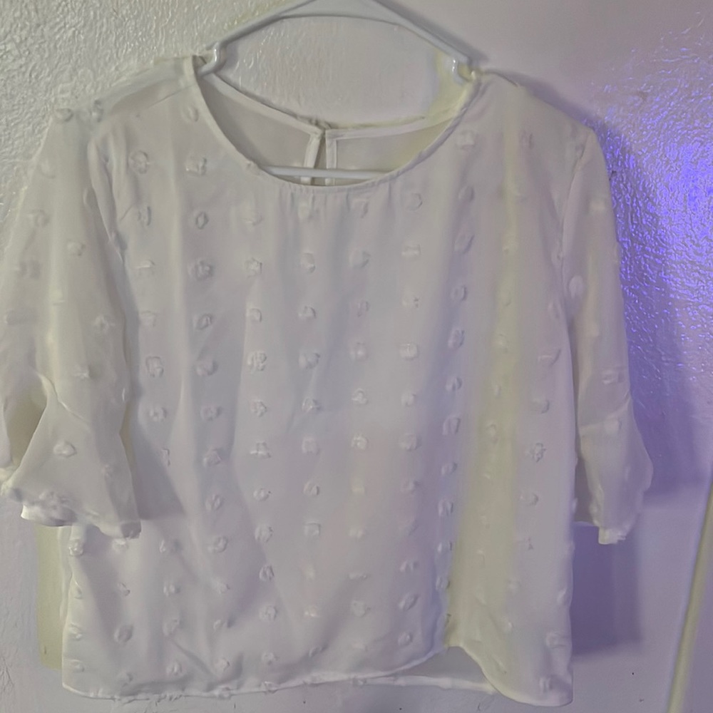White SHEIN flowy top! Never worn!